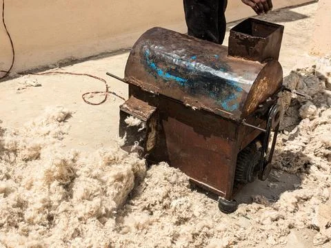 Cotton Cleaning Machine for Bed Making Stock Photos