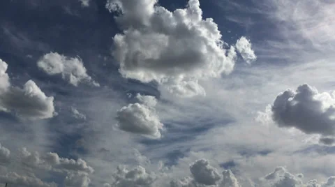 Cotton clouds of the sky 10 Stock Footage 37606454