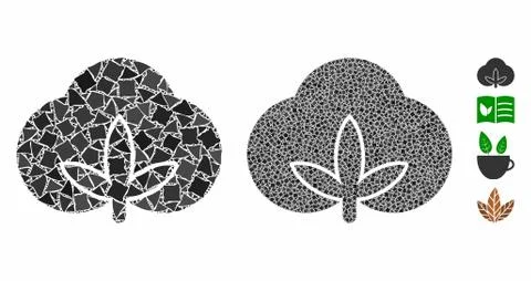 Cotton Composition Icon of Uneven Items Stockillustratie