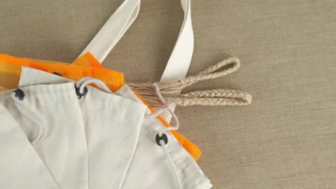 Cotton eco shoppers. Video stock 150106292