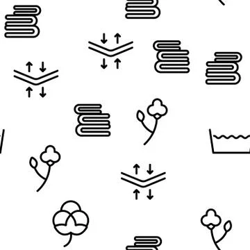 Cotton Fabric Vector Seamless Pattern Stock Illustration