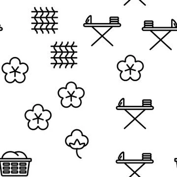 Cotton Fabric Vector Seamless Pattern Stockillustratie