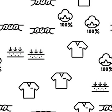 Cotton Fabric Vector Seamless Pattern Illustrazione stock