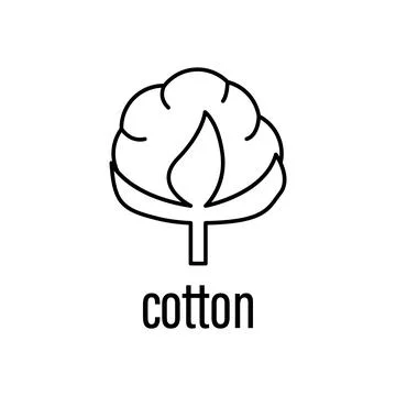 Cotton, feather icon. Element of raw material with description icon for mobile Stock Illustration