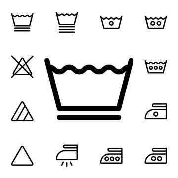 Cotton flat vector icon in laundry pack Stock Illustration