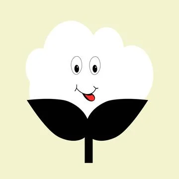 Cotton flower Stock Illustration