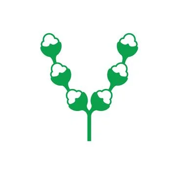 Cotton icon vector element design template Stock Illustration