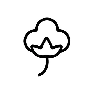 Cotton icon vector. Isolated contour symbol illustration Illustrazione stock