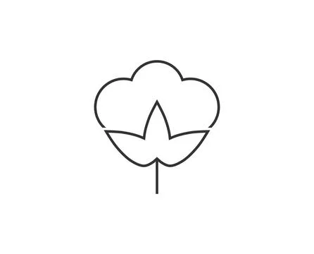 Cotton, label, material icon. Vector illustration. Stock Illustration