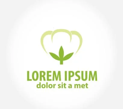 Cotton, logo template Stock Illustration