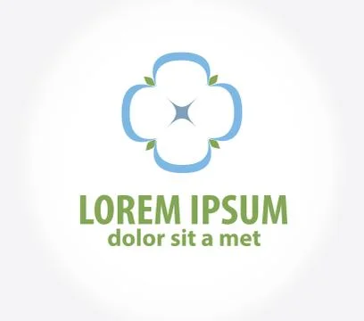 Cotton, logo template Stock Illustration