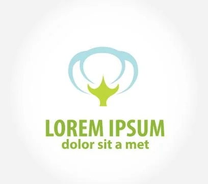 Cotton, logo template Stock Illustration