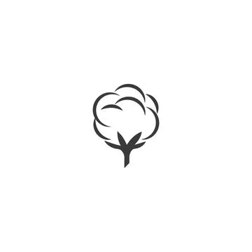 Cotton Logo Template vector symbol 库存插图