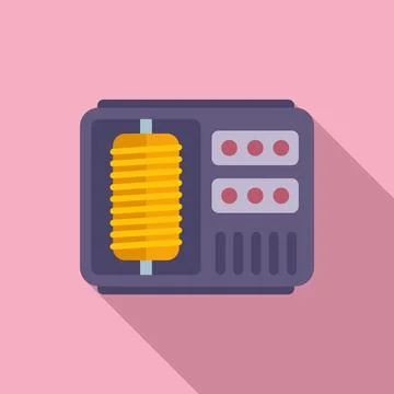 Cotton machine icon flat vector. Textile sewing 스톡 일러스트