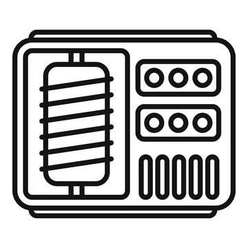 Cotton machine icon outline vector. Textile sewing Illustrazione stock