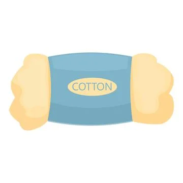 Cotton pack icon cartoon vector. Clean skin Stock Illustration