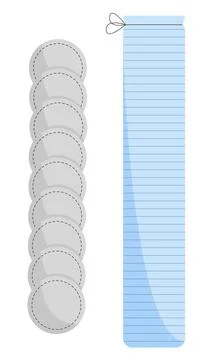 Cotton pads. Means to remove cosmetics from the skin. Flat style. Vector. Illustrazione stock