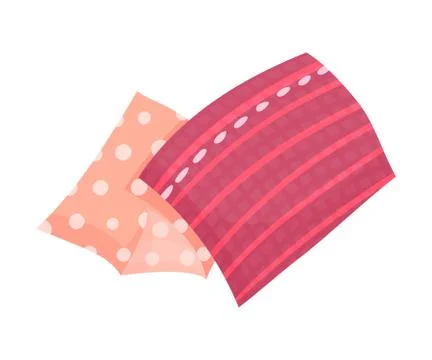 Cotton Patch and Cloth as Sewing Accessory Vector Illustration Stockillustratie