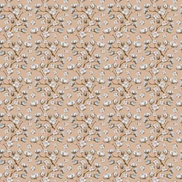 Cotton pattern Stock Illustration