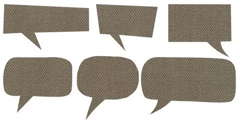 Cotton pattern speech bubble set isolated mockup design element 스톡 일러스트