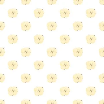 Cotton plant flower pattern for textiles and fabric design Stock Illustration