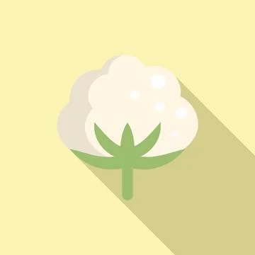 Cotton plant icon flat vector. Thread machine Illustrazione stock