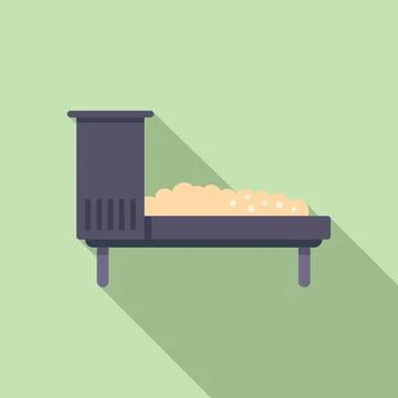Cotton production icon flat vector. Factory thread Illustrazione stock