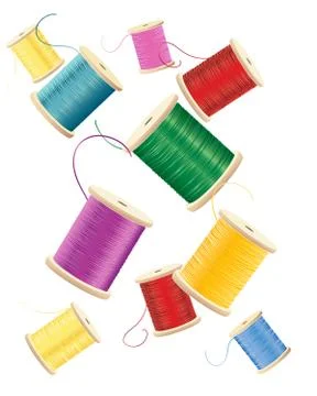 Cotton reels Stock Illustration