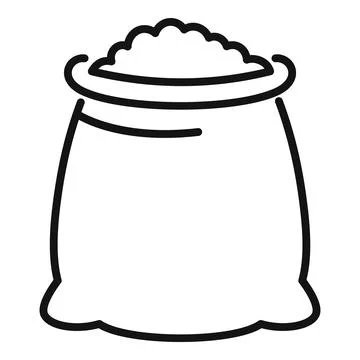 Cotton sack icon outline vector. Factory machine Illustrazione stock