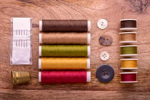 Cotton sewing Stock Photos