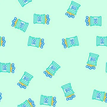 Cotton swabs hygiene vector seamless pattern Stock Illustration