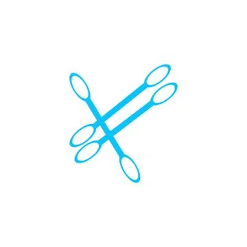 Cotton swabs icon flat. Stock Illustration