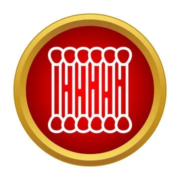 Cotton swabs icon on red button vector イラスト素材