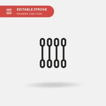 Cotton Swabs Simple vector icon. Illustration symbol design template for web  Illustrazione stock