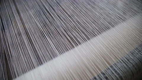 Cotton thread processing in a traditional textile factory in Rajasthan, India. Stock Footage 144660413