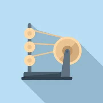 Cotton thread production icon flat vector. Textile machine イラスト素材