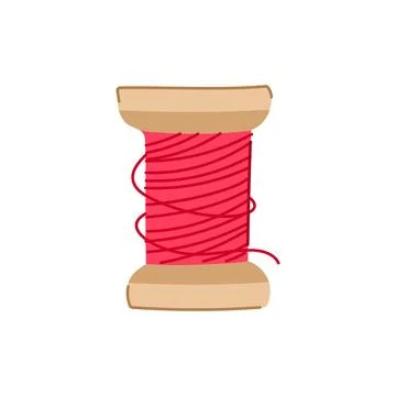 Cotton thread spool cartoon vector illustration Stock Illustration
