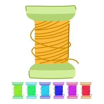 Cotton thread spool vector cartoon graphic Stock Illustration