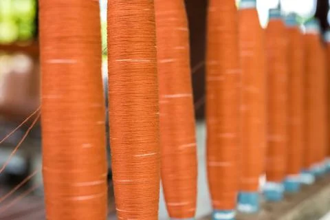 Cotton, Thread for weaving Stock Photos