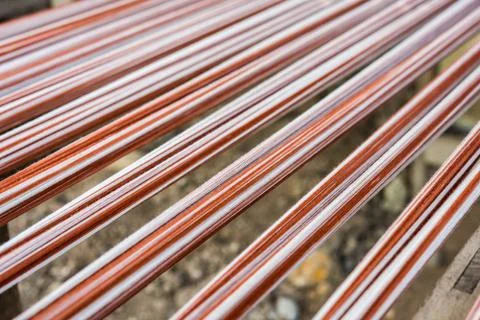 Cotton, Thread for weaving Stock-Fotos