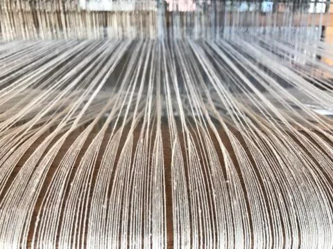 Cotton Weaving Loom Stock Photos