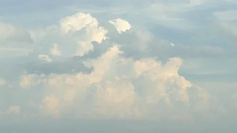 Cotton white clouds shapes in the wind of speed close up Stock Footage 148127661