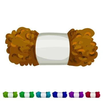 Cotton yarn wool cartoon vector graphic Stock Illustration