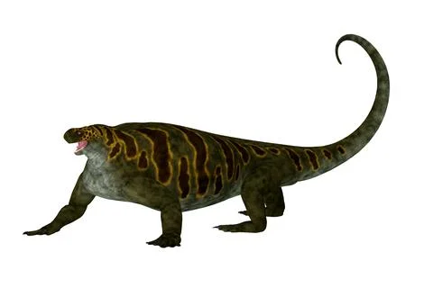 Cotylorhynchus Therapsid Walking Stock Illustration