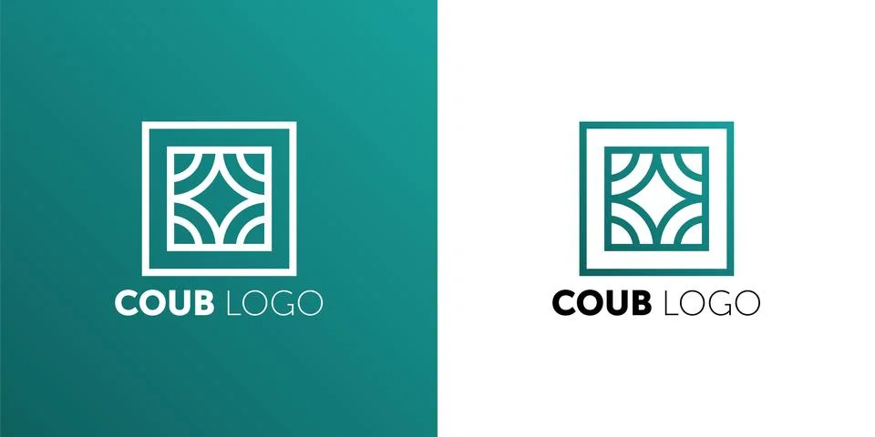 Coub logo. Icon design element. Abstract logo idea for business company. Cons Stock Illustration