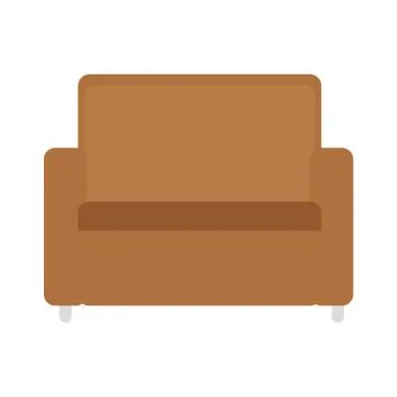 Couch comfortable, modern model of settee icon Stock-Illustration