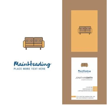 Couch  Creative Logo and business card. vertical Design Vector Ilustración de archivo