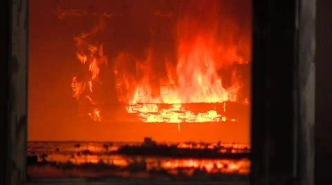 Couch on Fire Video stock 10944158