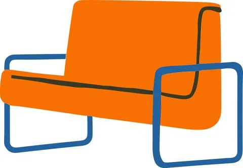 Couch flat style isolate on background Illustrazione stock