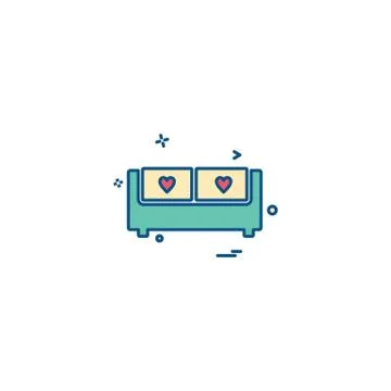 Couch icon design vector Ilustración de archivo